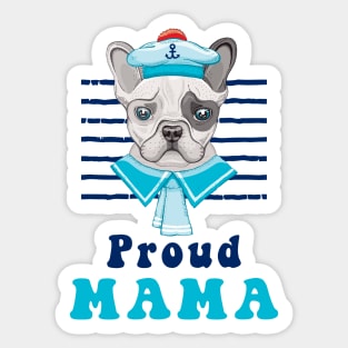 Groovy French bulldog mama - The nerdy French bulldog lover shirt Sticker